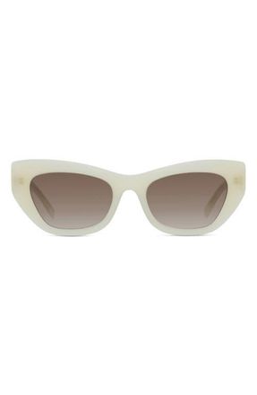 Givenchy City 54mm Cat Eye Sunglasses in Ivory /Gradient Brown at Nordstrom