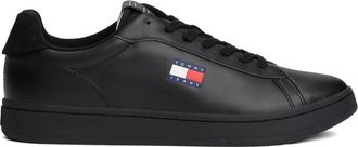 Tommy Hilfiger logo-patch detailed sneakers - men - Nappa Leather/Polyester/Rubber - 42 - Black