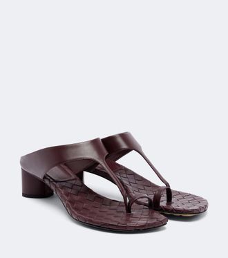 Bottega Veneta Livia Intrecciato leather thong sandals