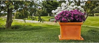 Monacis Vaso De Pol&iacute;mero Monacis Cuadrado Milerighe Terracota Cm 50 (48x48x38h)