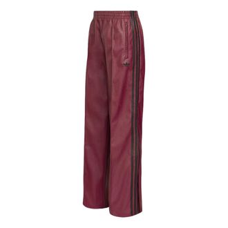 adidas (WMNS) adidas Firebird Loose Pleather Pant Asia Sizing Maroon KU1807