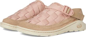 Chaco Canyon Woven Clog Womens Lace-up Boots Peach Sand : 7 B - Medium, Polyester/Suede