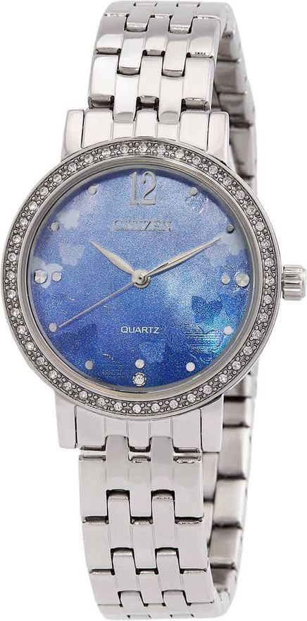 Citizen Quartz Crystal Blue Mother of Pearl Dial Ladies 