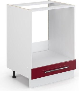 Vicco Armario para horno empotrado Fame-Line, Rojo Burdeos alto brillo, 60 cm sin encimera Vicco