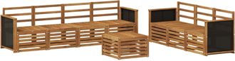 vidaXL Juegos De Sof&aacute;s 8 Uds. Madera De Acacia S&oacute;lida Vidaxl