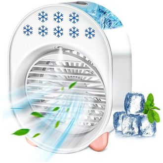 OEM Aire Acondicionado Port&aacute;til, Aire Acondicionado M&oacute;vil Silencioso, Mini Ventilador Humidificador, Ventilador Usb, Enfriador De Aire Port&aacute;til 4 En 1, 3 