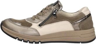 Waldl&auml;ufer H-April Sneaker - Dames - Sneakers - Beige - 39 EU - Leer - Schoenen