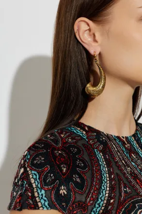 Etro Brass Earrings, Womens, Gold