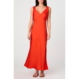 French Connection Ennis Satin Slipdress in Miami Orange at Nordstrom Rack, Size 10