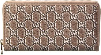 Gucci Gg Shadow Canvas & Leather Zip Around Wallet