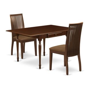 East West Furniture Dining Room Set Mahogany, MZIP3-MAH-C