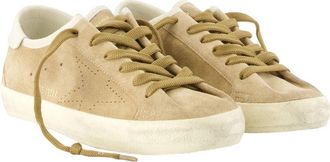Golden Goose Womens Super Star Sneaker Beige Brown Calfskin