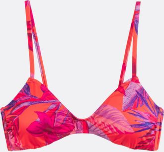 La Redoute Collections Bandeau bikini-bh, tropische print