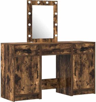 vidaXL Mesa De Tocador Con Caj&oacute;n 3 Pcs Marr&oacute;n 50 X 41 X 135 Cm Vidaxl