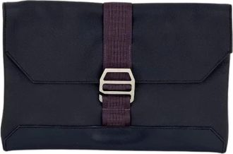 Herm&egrave;s Pre-owned Cityslide Pouch - Dames - Vintage Clutch - Blauw - ONE Size - Leer - Vintage