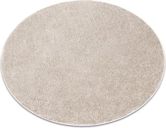 RugsX Rugsx - Alfombra Santa Fe C&iacute;rculo Beige 33 Llanura Color S&oacute;lido Beige Circulo 133 Cm