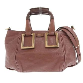 Chlo&eacute; Pre-owned Handbags, female, Brown, Size: ONE SIZE Pre-owned Brown Leather 2Way Handbag