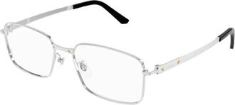 Cartier Santos de Cartier Demo Rectangular Mens Eyeglasses CT0555OA 002 55