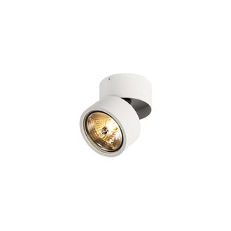 QAZQA Industrial Foco moderno blanco redondo ajustable - Go Nine Aluminio /Acero Redonda Adecuado para led Max. 1 x 40 Watt - Qazqa