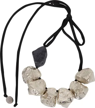Maria Calderara Necklace Silver Black