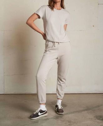 perfectwhitetee Harley Boxy Crew Tee Top In Silver