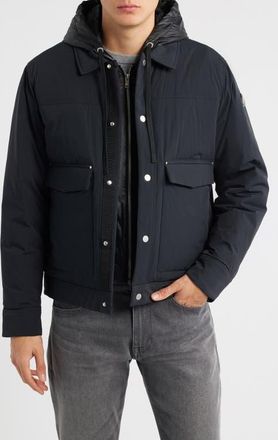 Moose Knuckles Brixton Down Trucker Jacket in Black at Nordstrom, Size Xx-Large