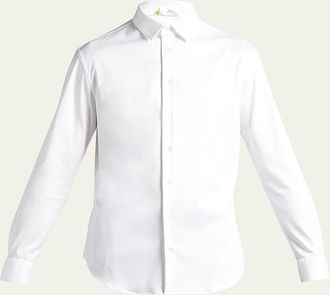 Giorgio Armani Mens Stretch Jersey Sport Shirt, Off White