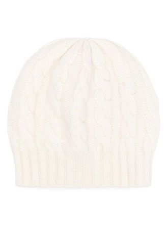 Blanca Vita cable-knit beanie hat - women - Cashmere - One Size - White