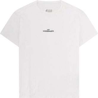 Maison Margiela Boxy Crew Neck Upside text Cotton T-Shirt