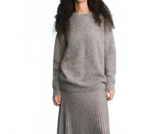 Cubic Brushed Alpaca Knitwear Jumper In Gray