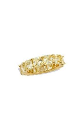 Savvy Cie Jewels Canary CZ Eternity Band Ring in Yellow at Nordstrom Rack, Size 8