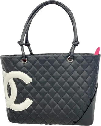 Chanel Black Leather Tote Bag (Pre-Owned)