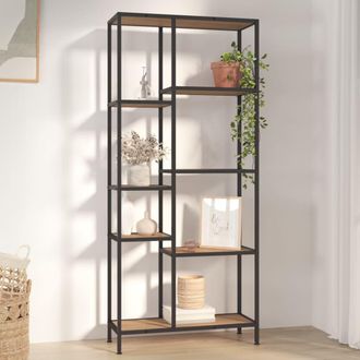 vidaXL Vidaxl - Estanter&iacute;a De Madera Contrachapada Y Acero 80x30x180 Cm