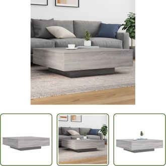 vidaXL Tavolino da divano - Tavolino Salotto Grigio Sonoma 100x100x31 cm Legno Multistrato