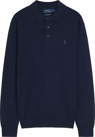 Polo Ralph Lauren Logo-embroidered Wool Polo Shirt - Navy - Xxl