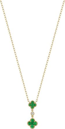 Bony Levy El Mar 18K 0.39 Ct. Tw. Diamond & 10 Emerald Pendant Necklace