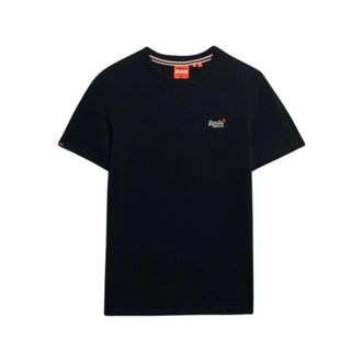 Superdry T-Shirts, male, Blue, Size: XL Essential Contrast EMB T-Shirt