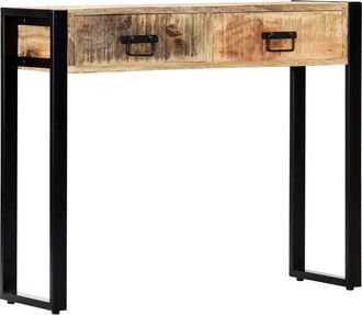 vidaXL Mesa Consola De Madera Maciza De Mango 90x30x75 Cm Vidaxl