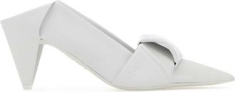 Loewe White Leather Origami Heels