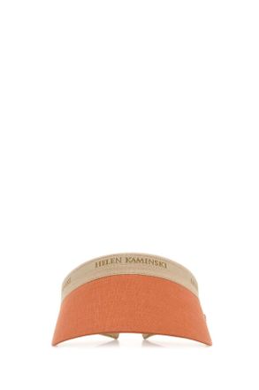 Helen Kaminski Orange Linen Brooke Visor