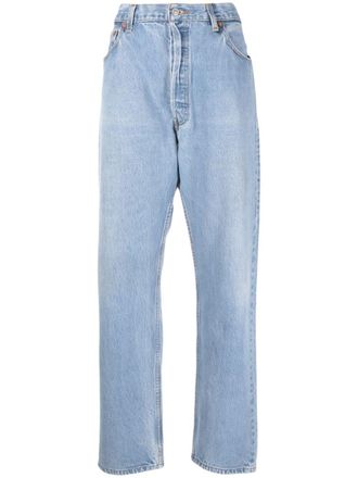 Re/Done 90s faded straight-leg jeans - Blue