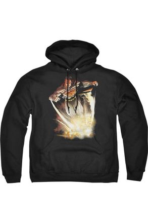 Gildan Superman Adult Pull Over Hoodie / Hooded Sweatshirt