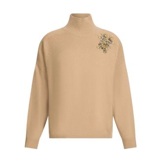 Liu Jo 100% Wool Jumper with Bejewelled Embroidery