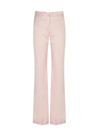 Andamane Pink Gladys Satin Straight-Leg Pants