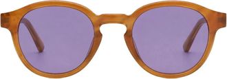 Retro Superfuture Sunglasses The Warhol Light Havana Zgz Light Brown/Purple Unisex