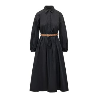 Max Mara Long Poplin Shirt Dress - Dames - Casual kleedjes - Blauw - S - Katoen - Kleedjes