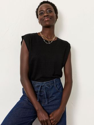 Fat Face FatFace Lou Black Linen Tank