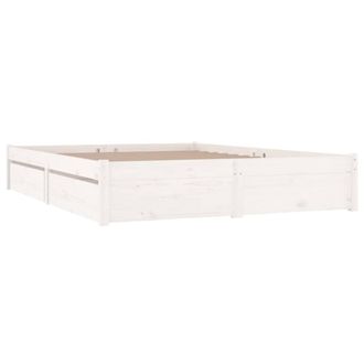 Berkfield Home Beautiful Bed Frame with Drawers White 150x200 cm King Size