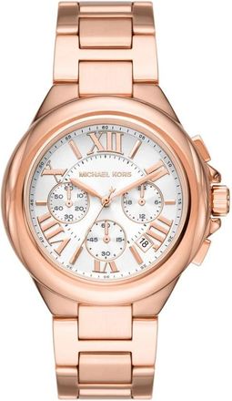 Michael Kors Ros&eacute;goud Dames Chronograaf Horloge - Dames - Horloges - Geel - ONE Size - Accessoires