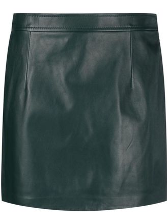 Marni Leren mini-rok - Groen
